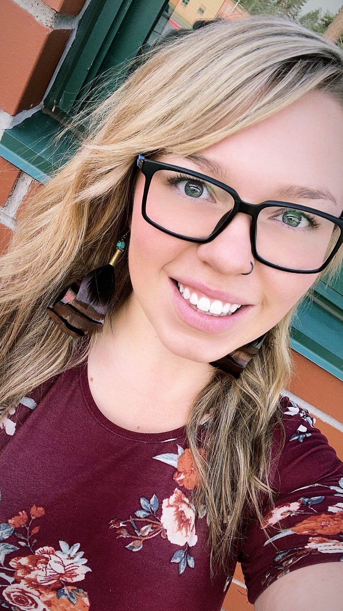 Feather + Recycled Ammo Earrings