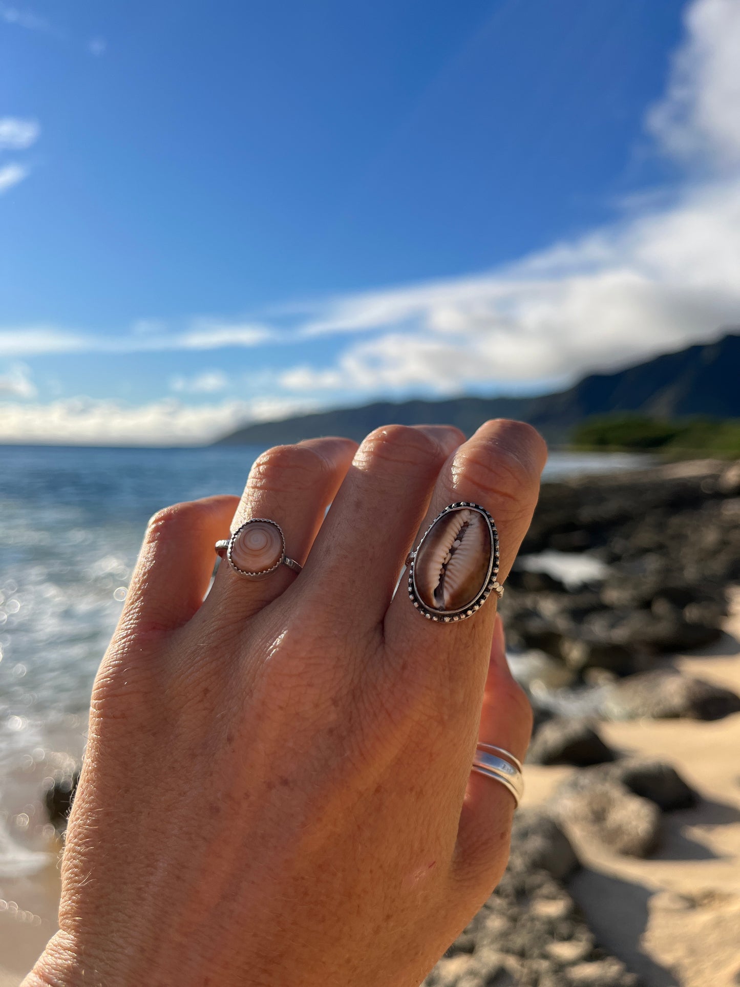 Hawaiian Cowrie Shell Ring RTS