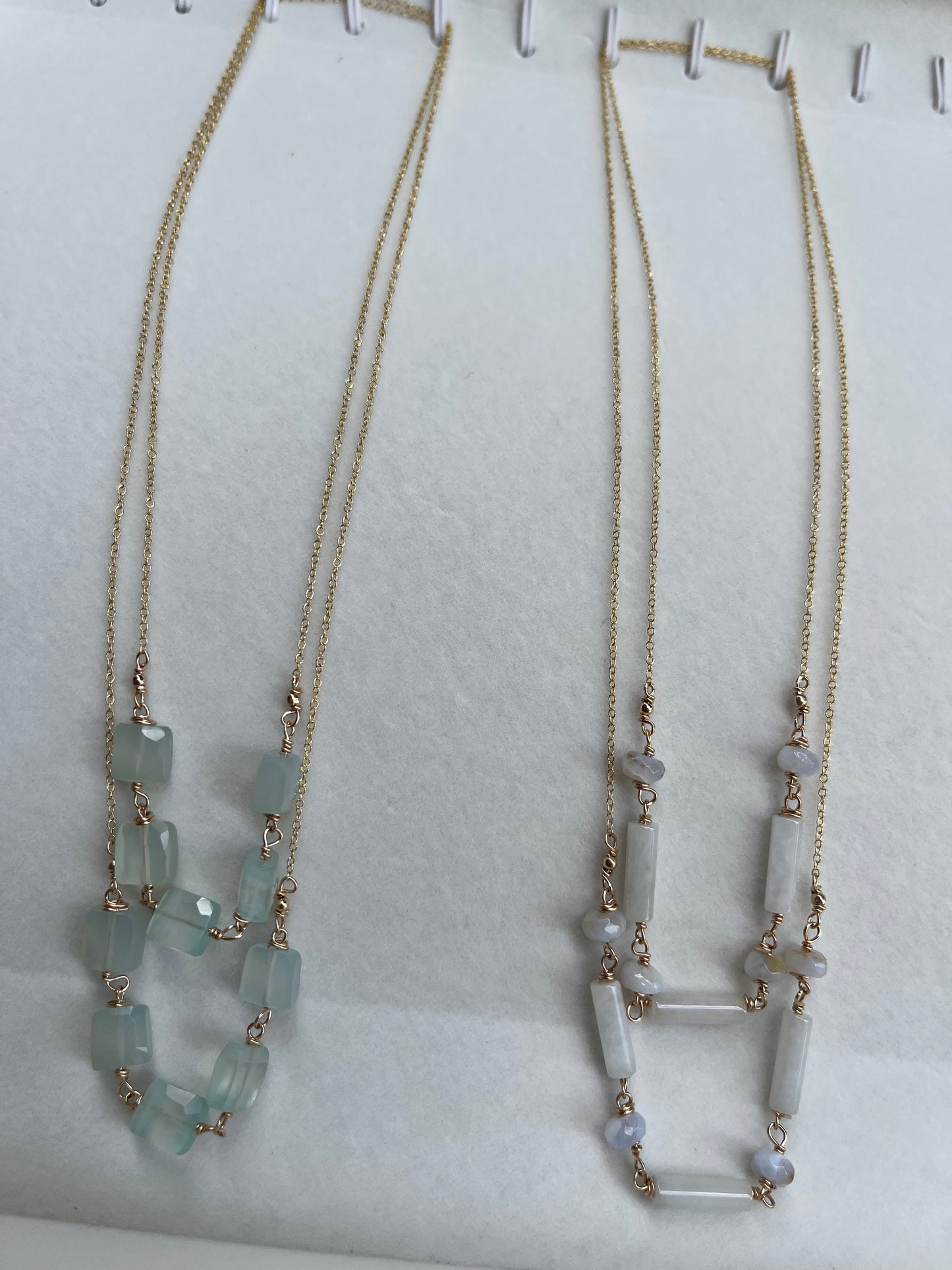 Lilac Lace Agate Necklace