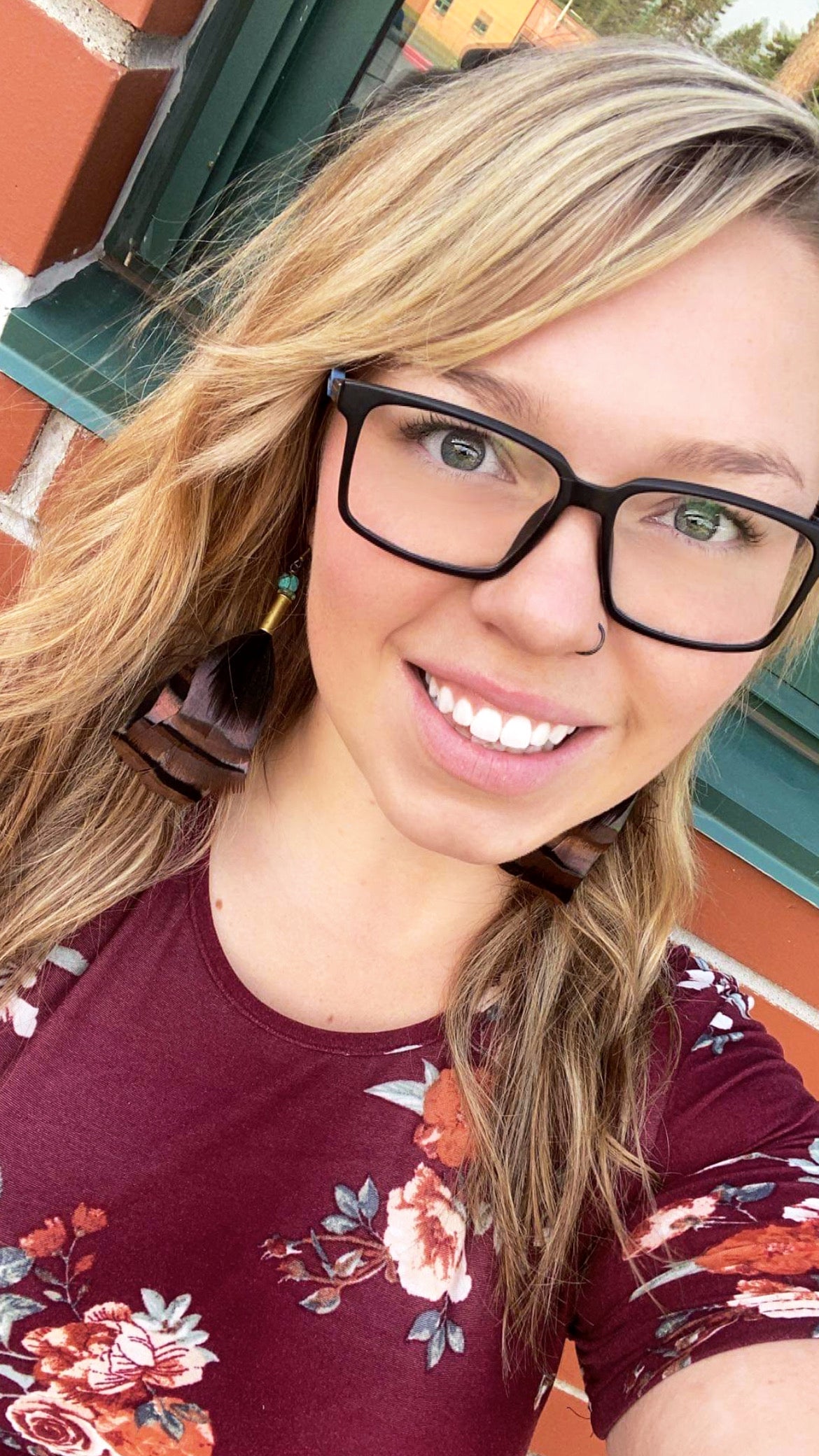 Feather + Recycled Ammo Earrings