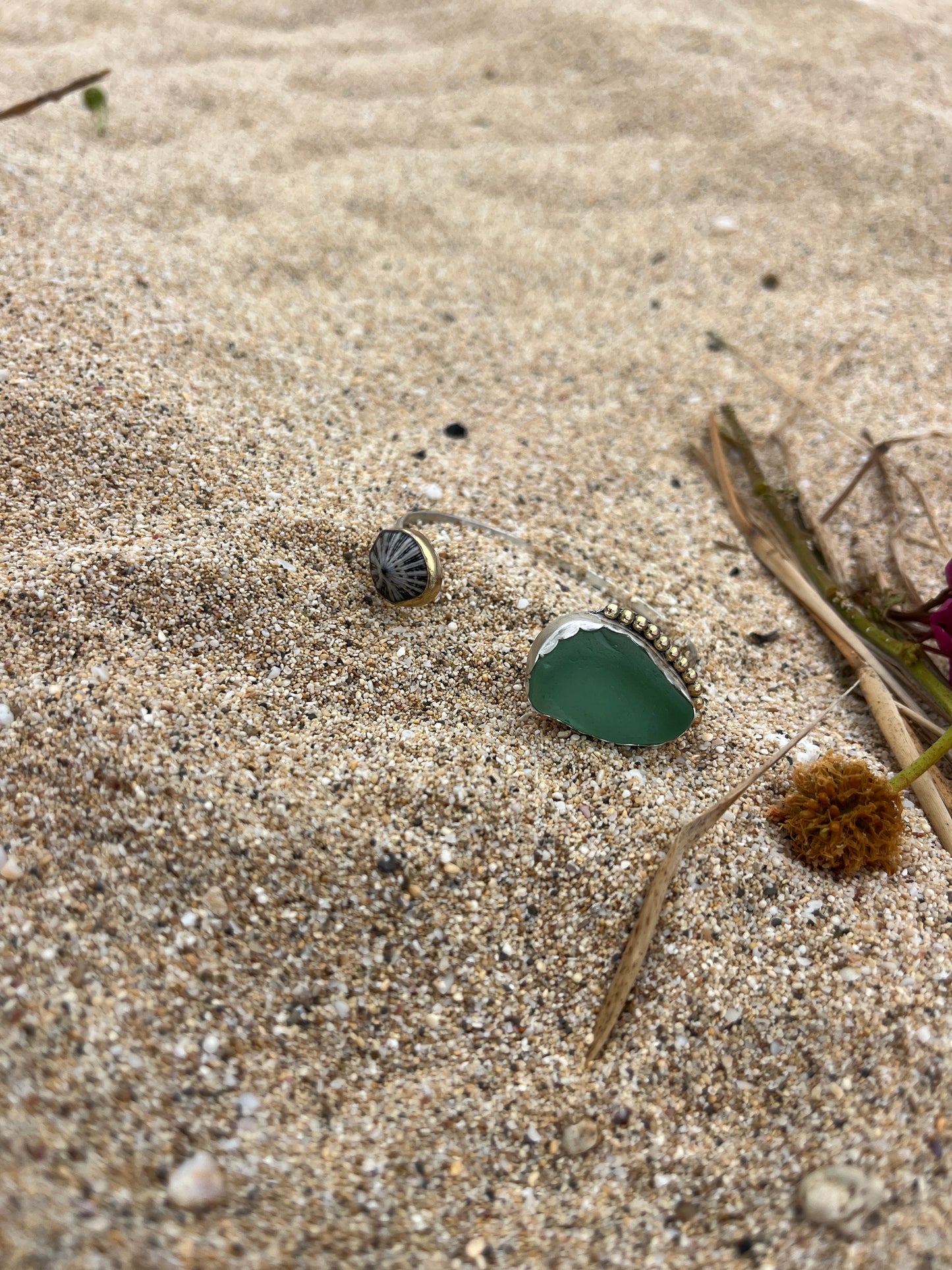 Bar Harbor, Maine Sea Glass Cuff