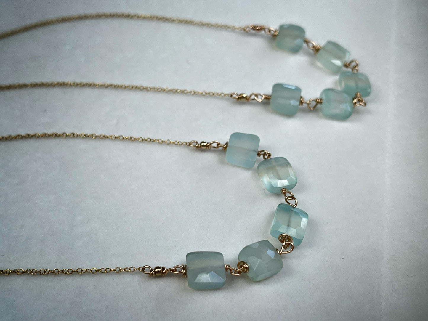 Peru Blue Chalcedony Necklace