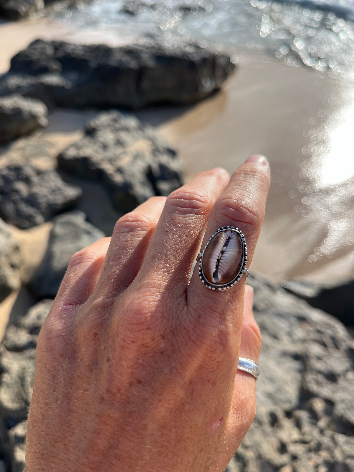 Hawaiian Cowrie Shell Ring RTS