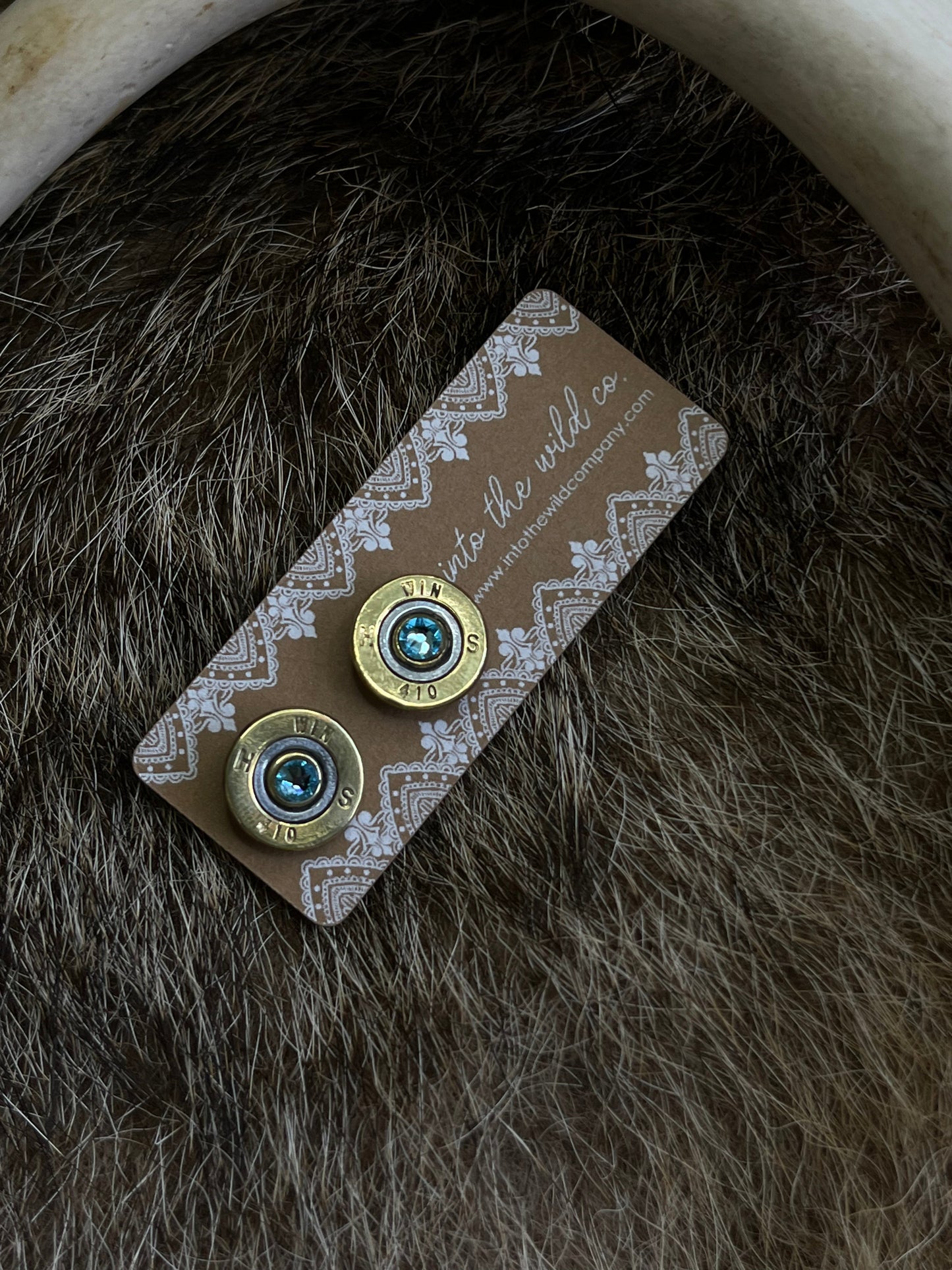 Recycled .410 Shotgun Shell + Swarovski Crystal Stud Earring Batch