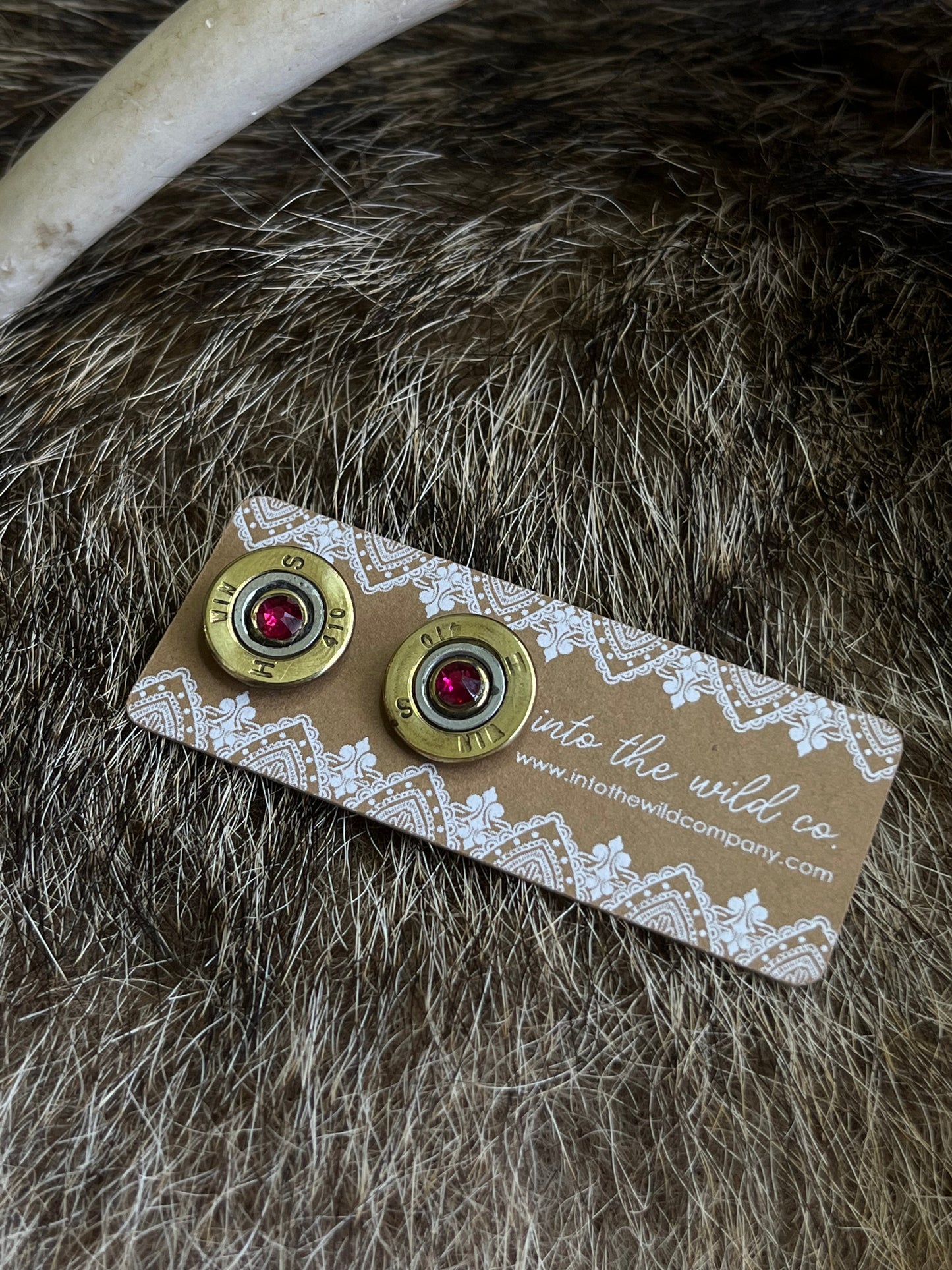 Recycled .410 Shotgun Shell + Swarovski Crystal Stud Earring Batch