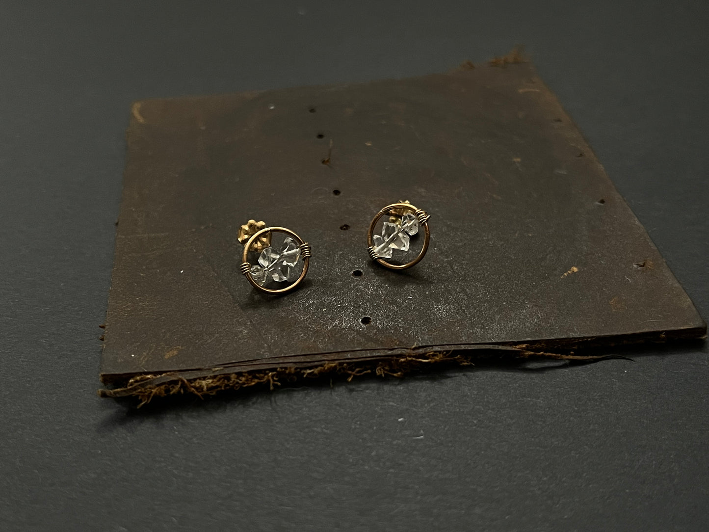 Small Herkimer Hoop Studs