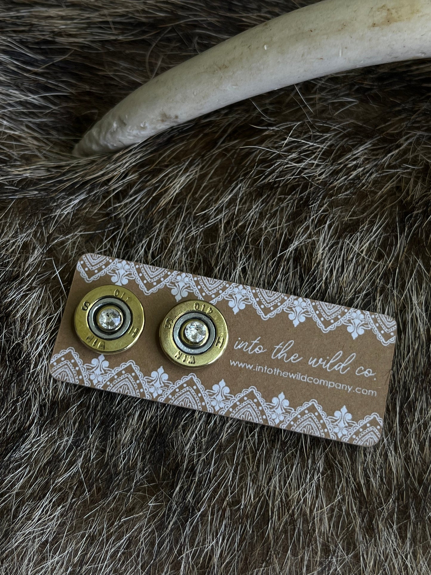 Recycled .410 Shotgun Shell + Swarovski Crystal Stud Earring Batch
