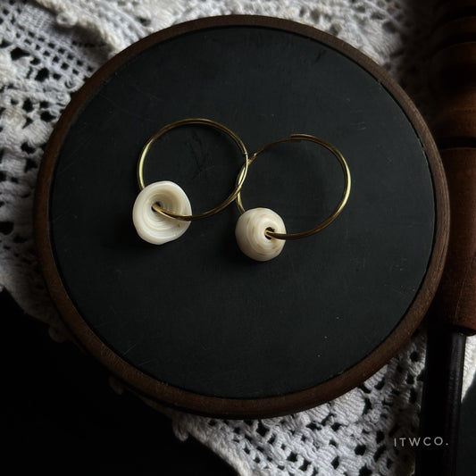 Beautifully Broken Puka Shell Hoops