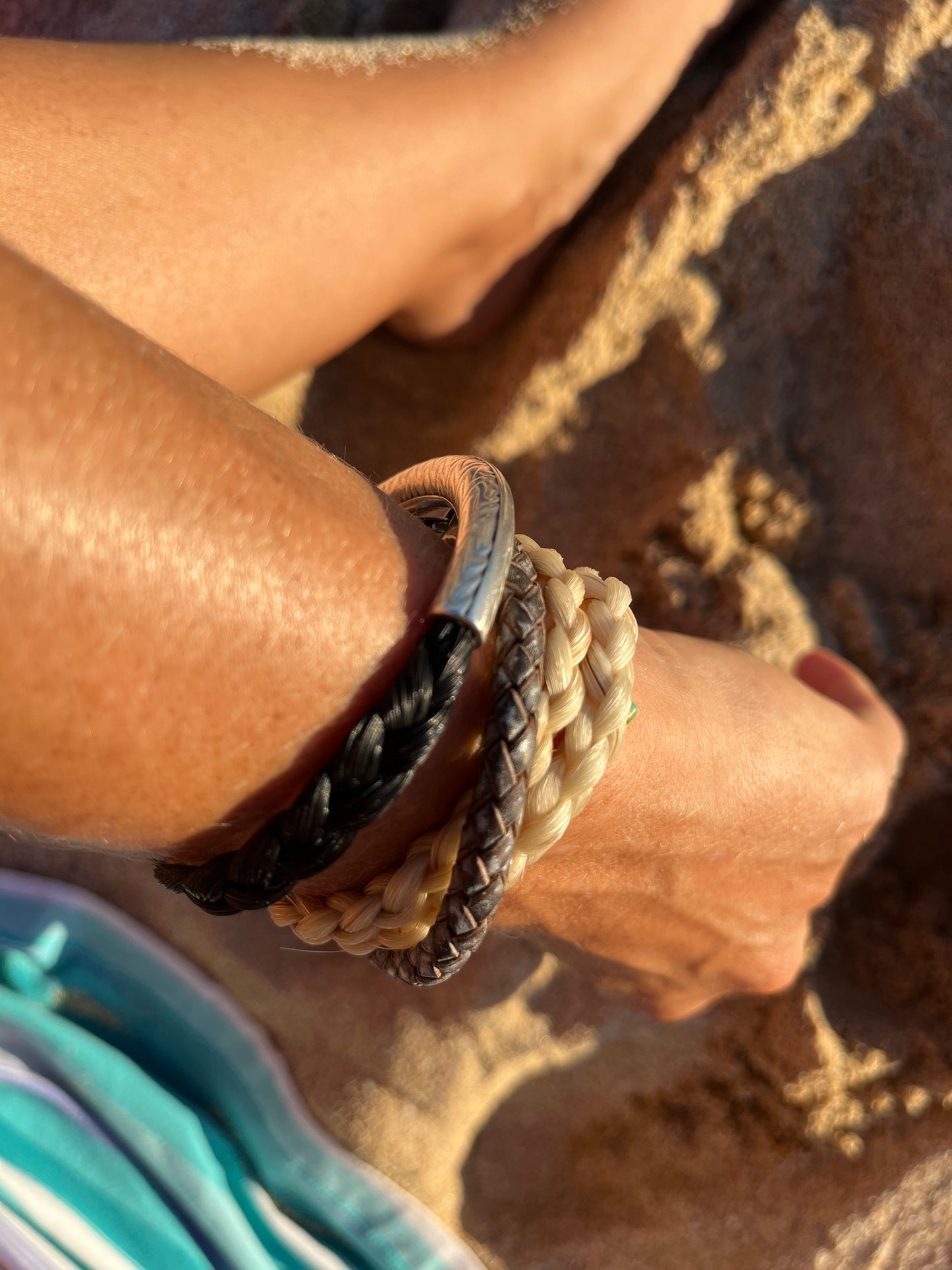 The Barn Jack Mini Double Wrap Horsehair Bracelet
