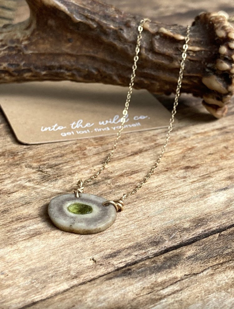 Signature Birthstone Inlaid Antler Necklace 2