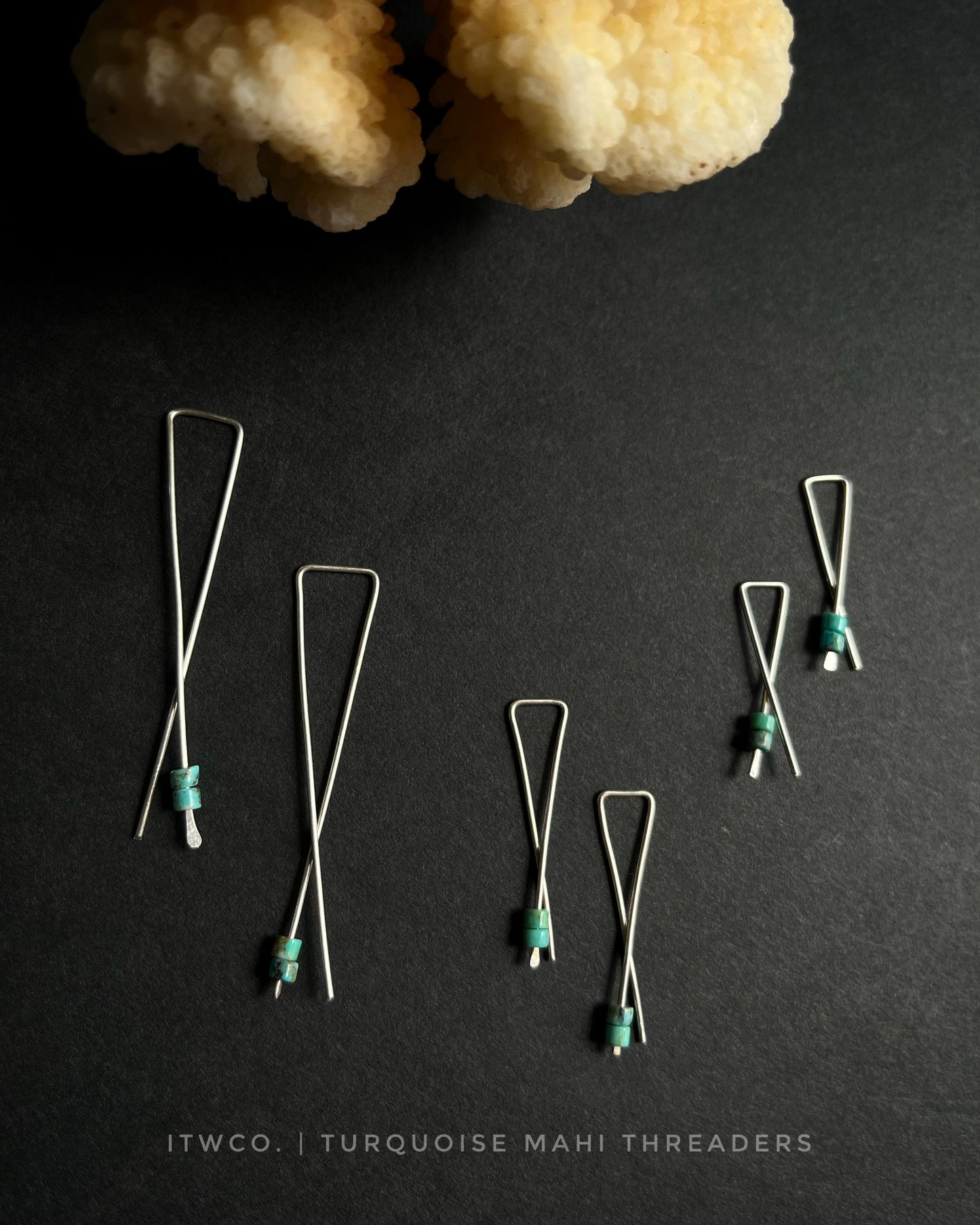 faith threader earrings | turquoise mahi ♢ rts