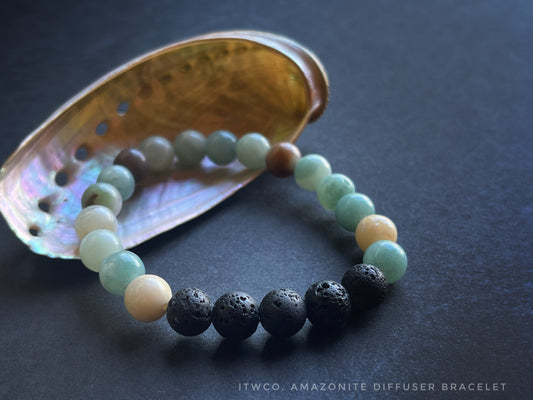 Amazonite Oil Diffuser Bracelet