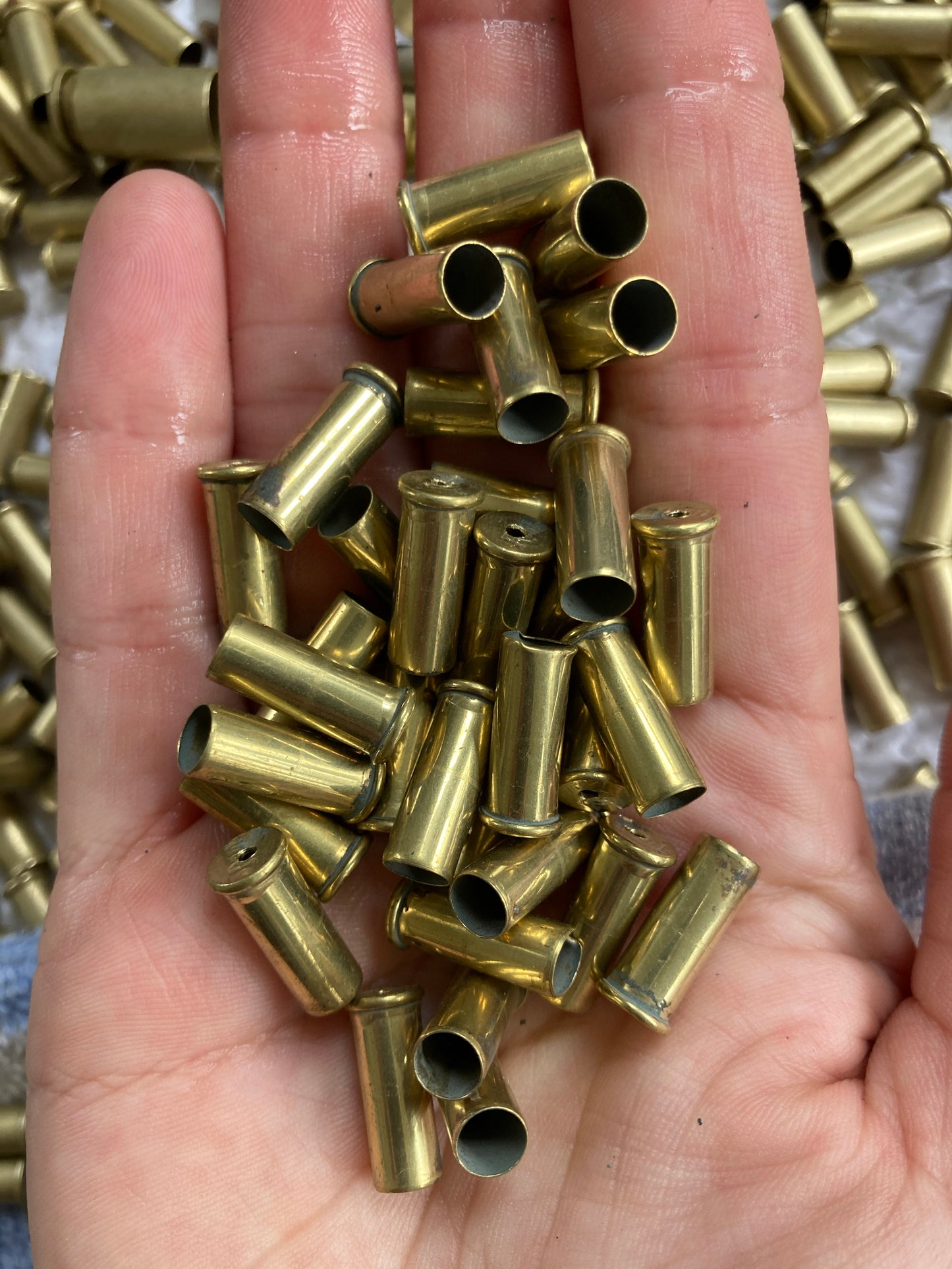 Feather + Recycled .22 Bullet Earrings MTO