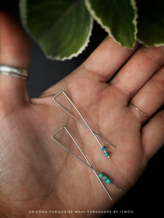 faith threader earrings | turquoise mahi  ♢ rts