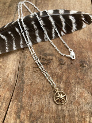 Compass Rose Charm Necklace