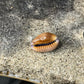 Honey Cowrie Mixed Metal Horse Shoe Ring *rts