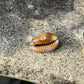 Honey Cowrie Mixed Metal Horse Shoe Ring *rts