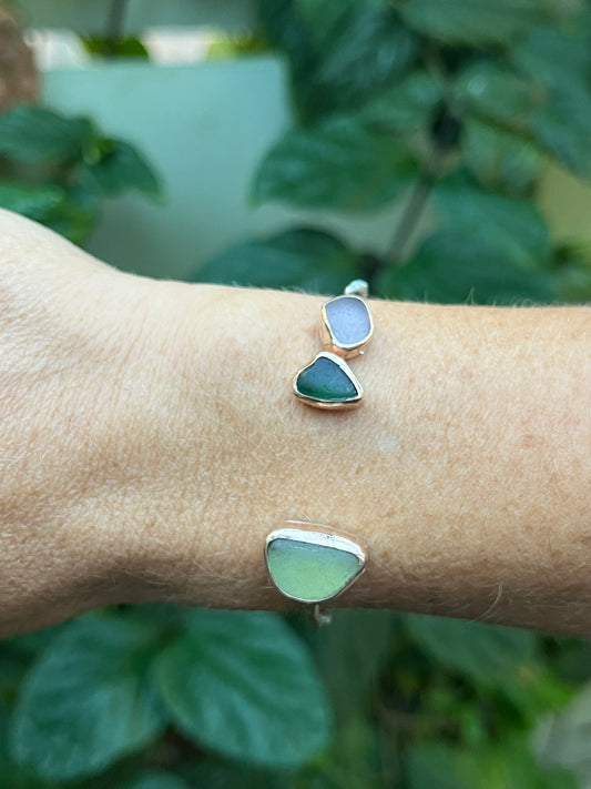 Nova Scotia Trading Ship Seaglass Cuff *rts