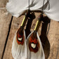 Feather x .22 recycled cartridge earrings *rts