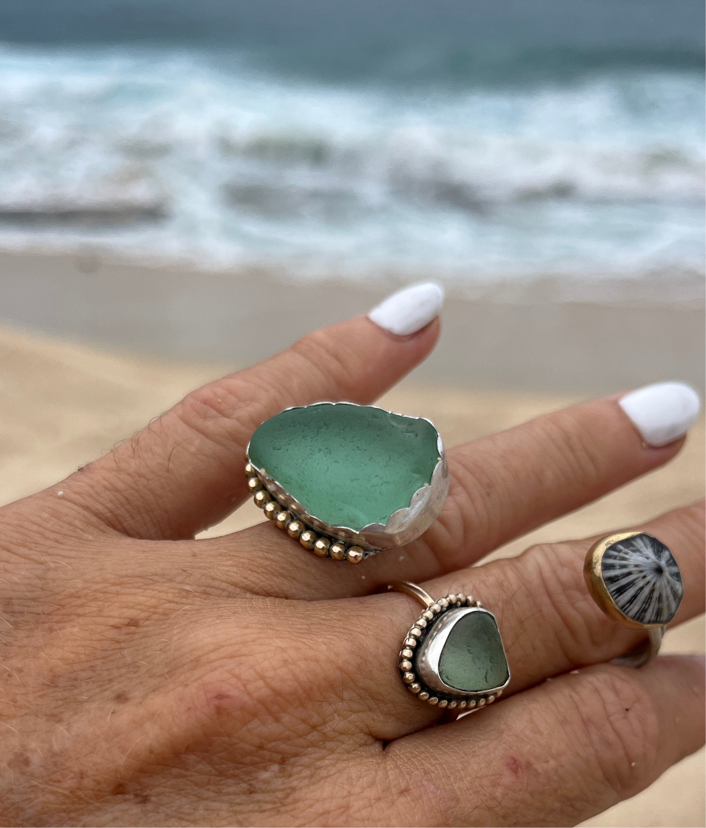 Bar Harbor, Maine Sea Glass Cuff
