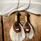 Feather x .22 recycled cartridge earrings *rts