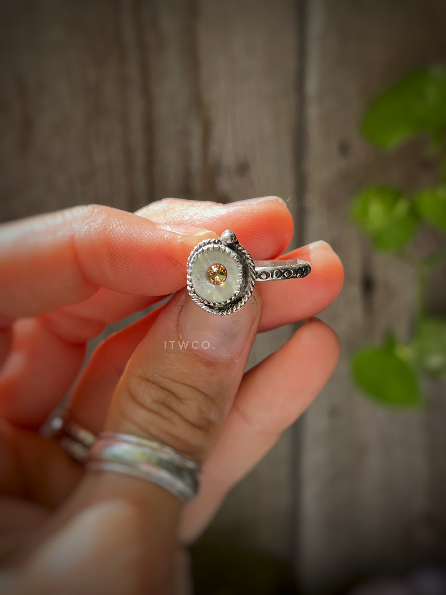 Antler x Citrine Hand Forged Ring
