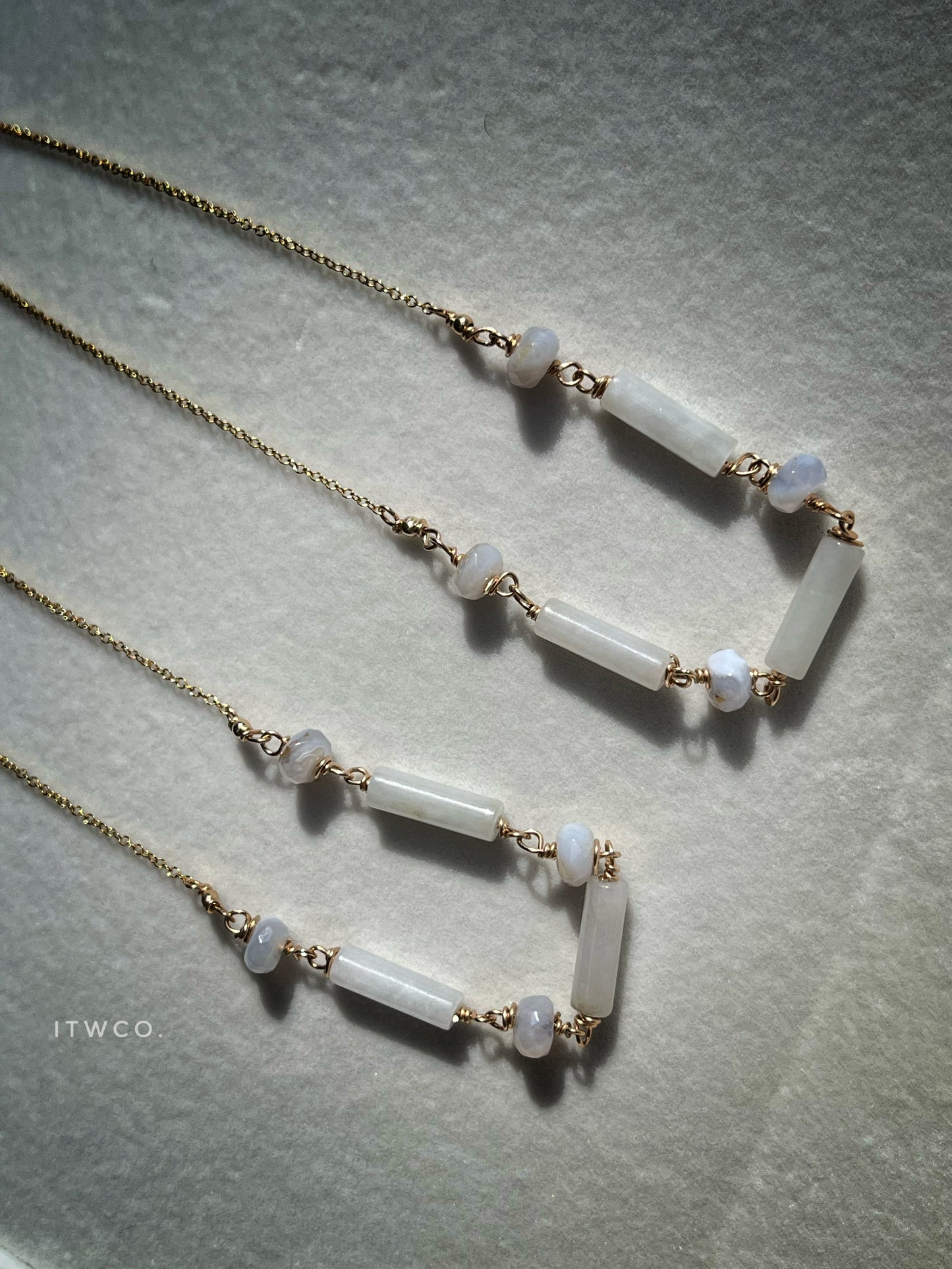 Lilac Lace Agate Necklace