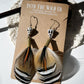 Hawaiian seashell x feather x recycled .22 cartridge earrings *rts