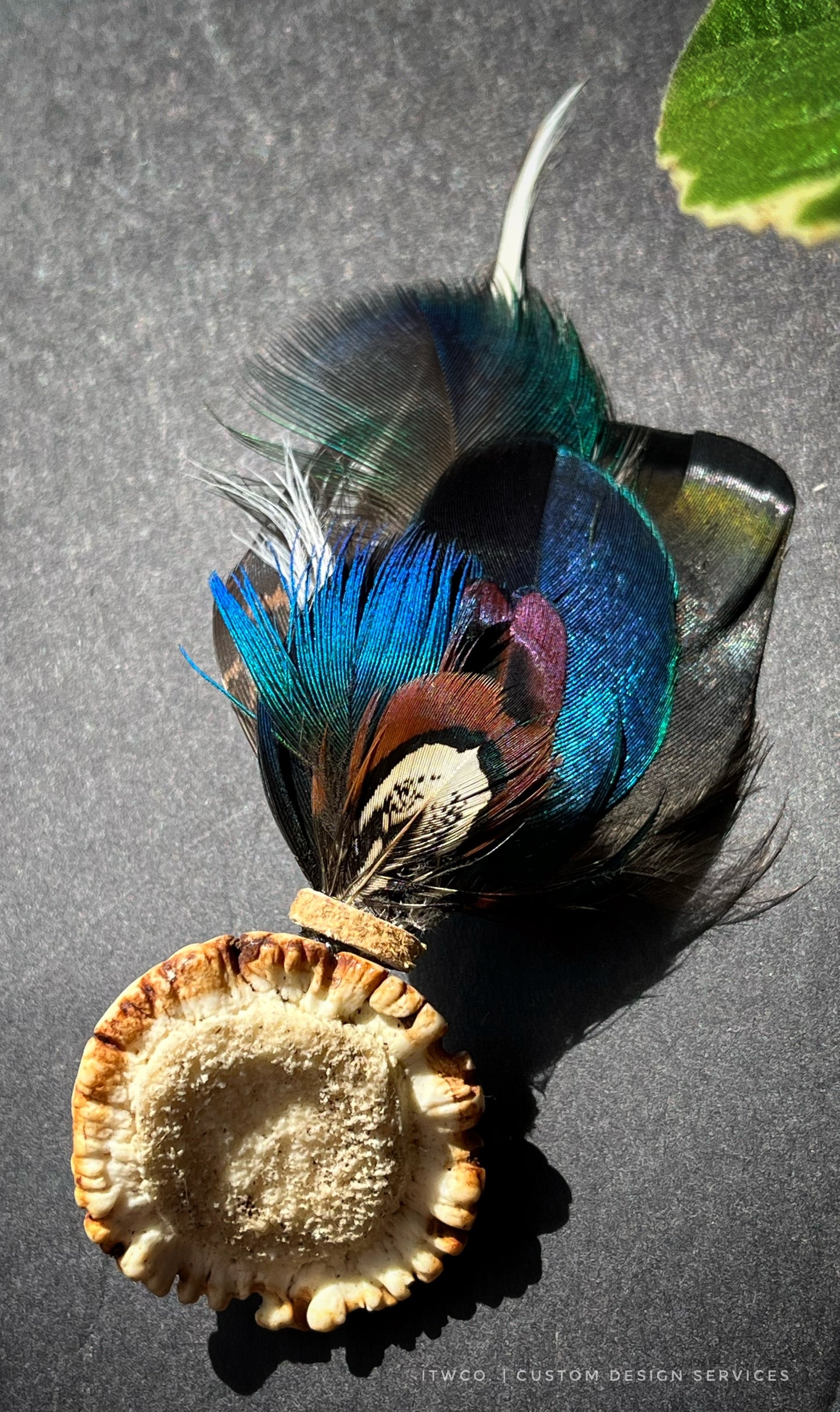 Antler + Feather Lapel / Hat Pin CUSTOM