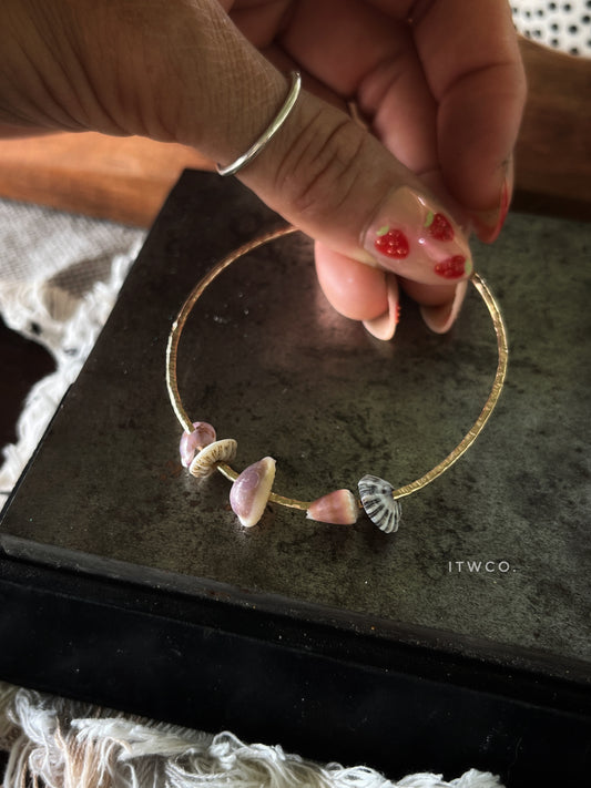 Tiny Hawaiian Shell Bangle Bracelet