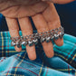 Vintage puffy heart Sterling bracelet