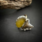 Rare Nova Scotia Sea Glass x Lowcountry Shark Tooth Mixed Metal Ring