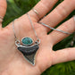 Hand Forged Shark Tooth & Turquoise Necklace