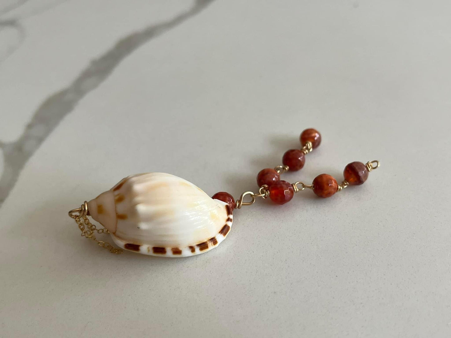 Seashell and Opal Necklace