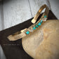 Turquoise x Herkimer Diamond Hammered Cuff Bracelet MTO