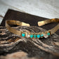 Turquoise x Herkimer Diamond Hammered Cuff Bracelet MTO