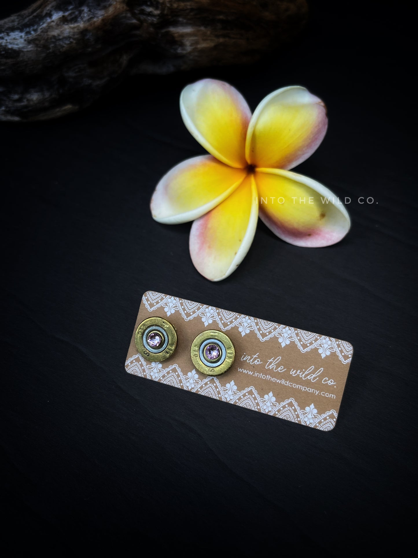 Recycled .410 Shotgun Shell + Swarovski Stud Earrings