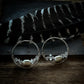 herkimer X pearl sterling hoops