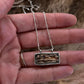 Hand forged antler tine bar necklace