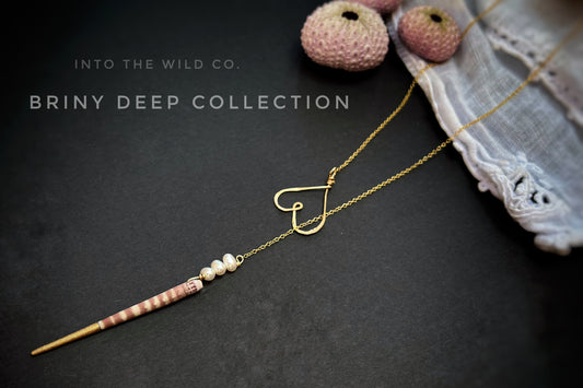 Sea Urchin X Pearl Drop Necklace