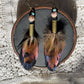 Feather + Recycled .22 Casing Earrings