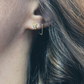 Herkimer Diamond + Tiny Triangle Ear Stack