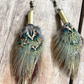 Feather + Recycled .22 Bullet Earrings