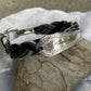 Custom Horsehair + Engraved Antique Sterling Spoon Bracelet