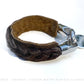 Water Buffalo Leather Horsehair Custom Cuff Bracelet + charms