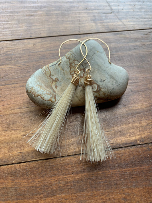 Horsehair Tassel Earrings