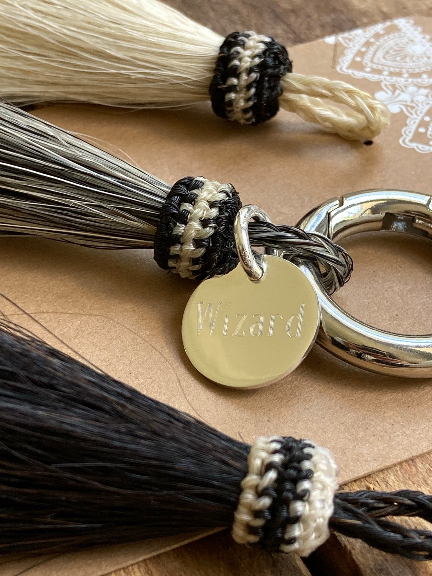 Custom Horsehair Bag Charm Keychain