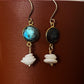 Labradorite + Puka Shell Earrings