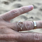 Wire Heart + Herkimer Ring