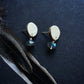 whitetail antler + labradorite stud earrings